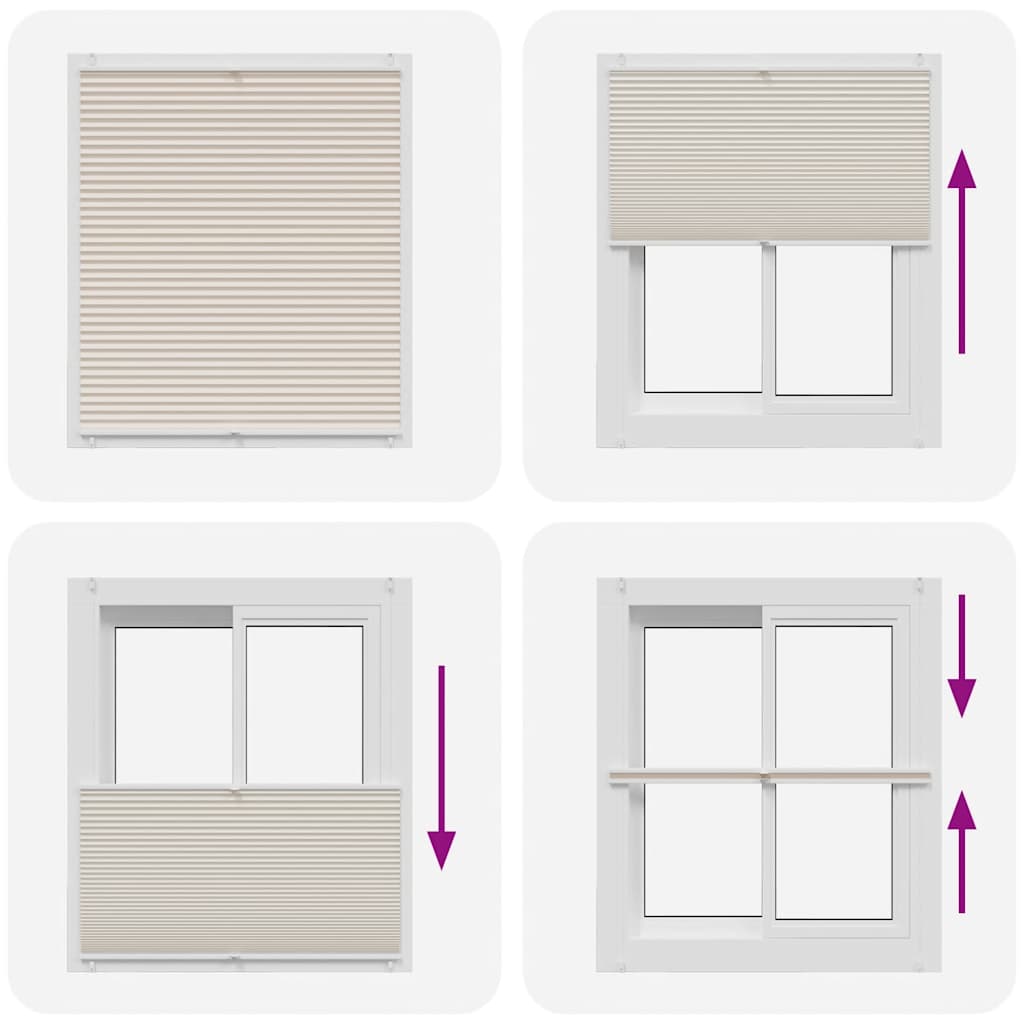 Store plissé 110x125 cm crème - number 6.