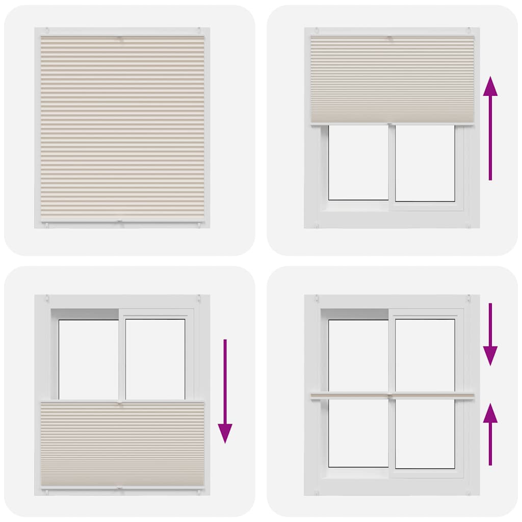 Store plissé 110x150 cm crème - number 6.