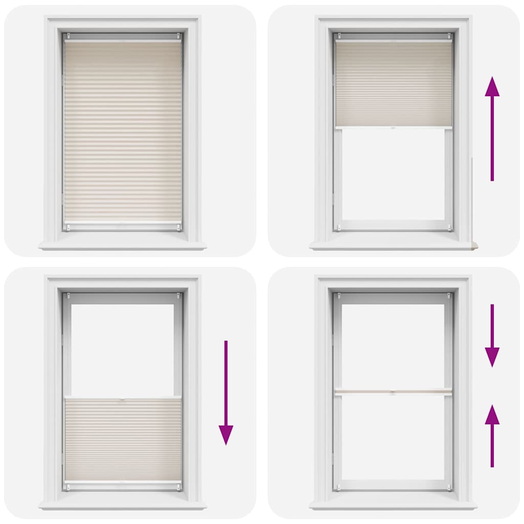 Rideau plissé 90x150 cm blanc crème - number 6.