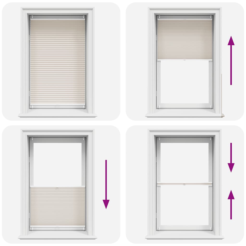 Rideau plissé 90x100 cm couleur crème - number 6.