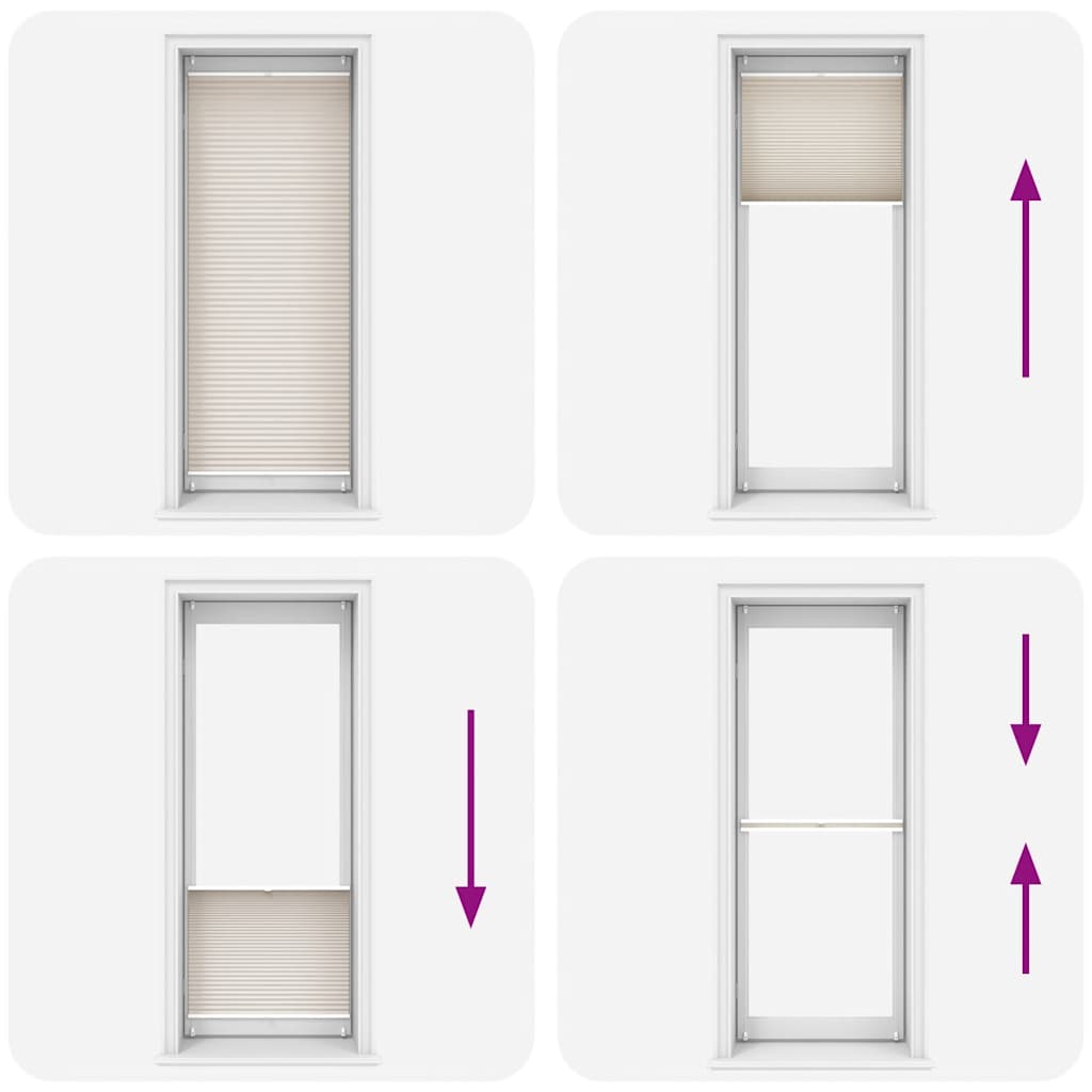 Plisseret blind 90x200 cm creme - number 6.