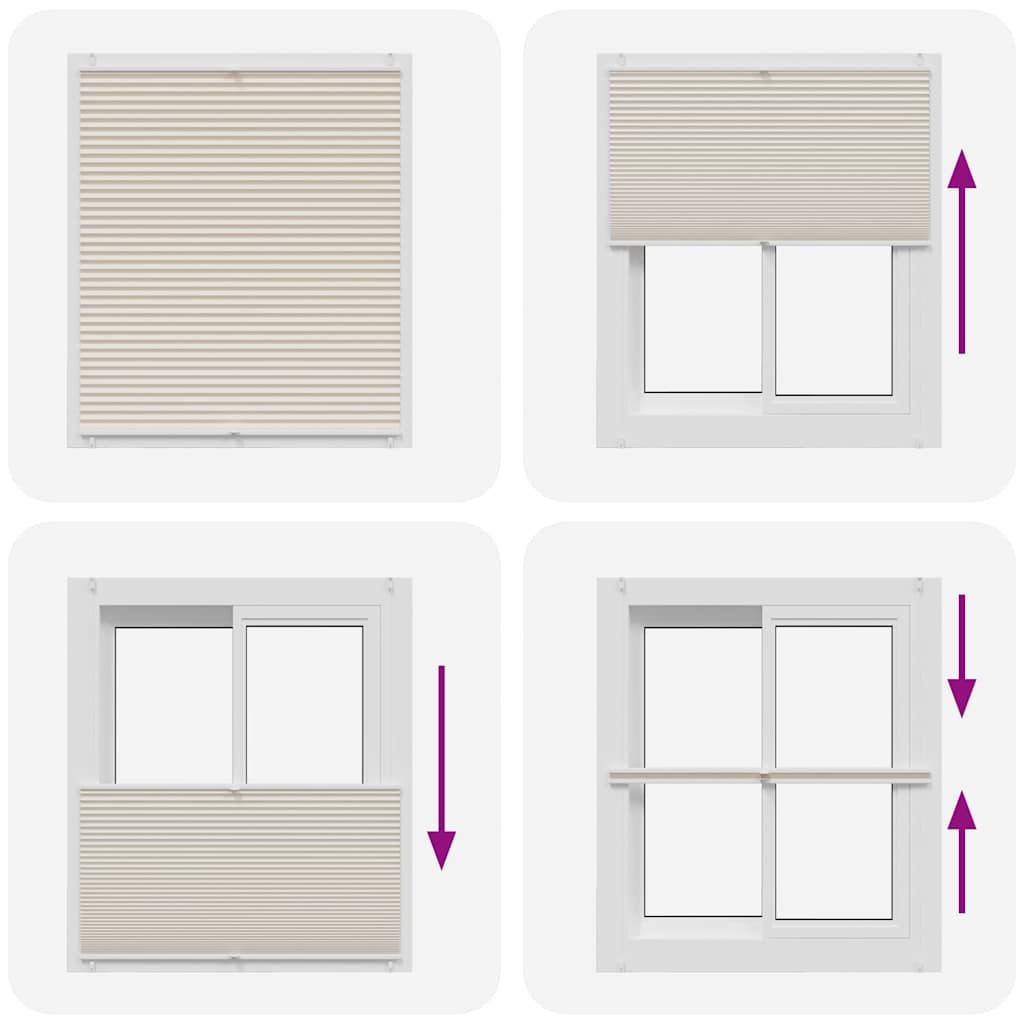 Store plissé 100x150 cm crème - number 6.