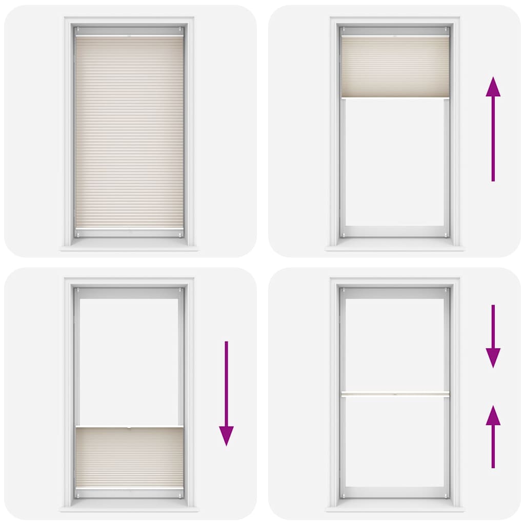 Store plissé 100x200 cm crème - number 6.