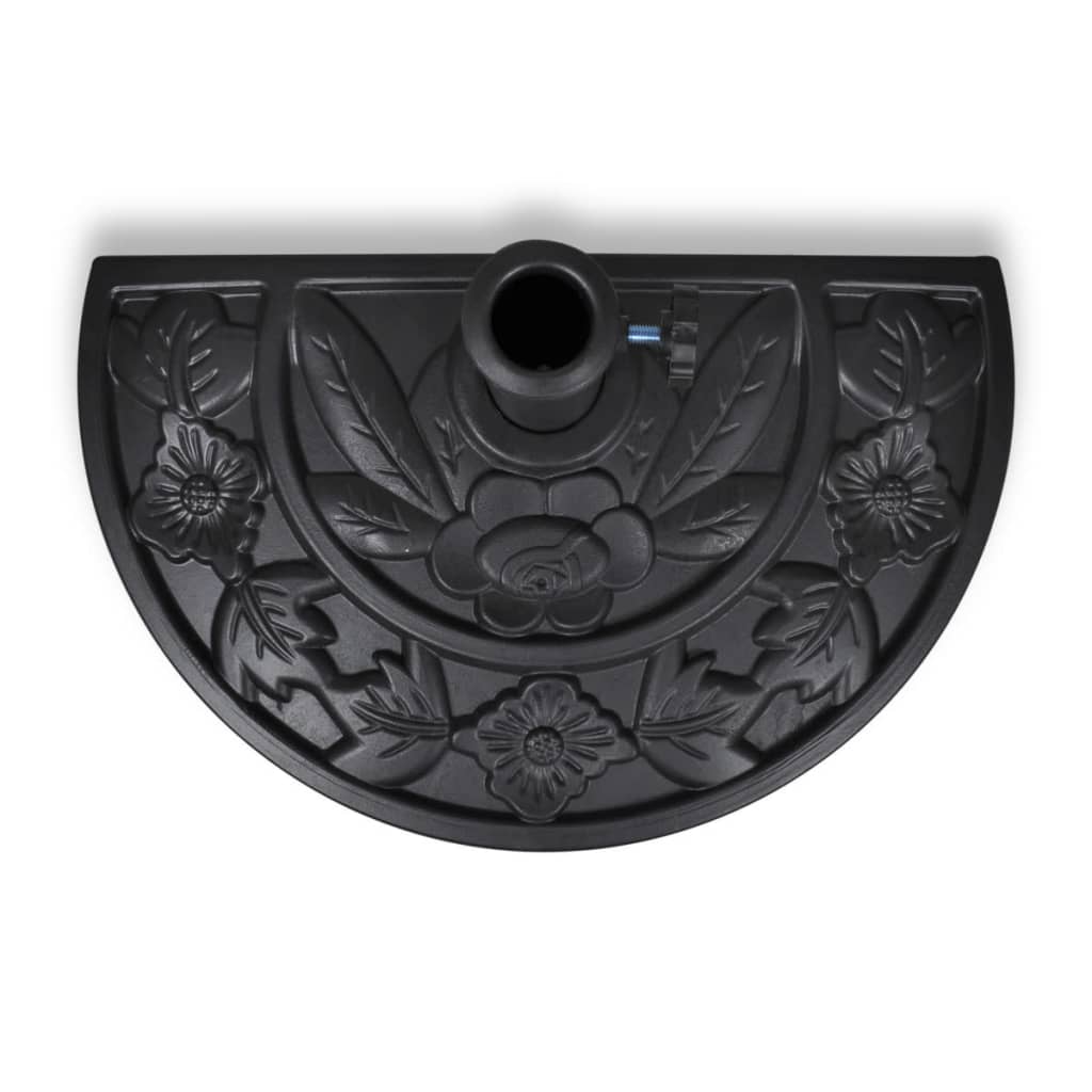 Halvrund parasolfod resin - number 3.