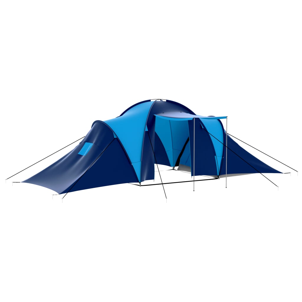 Campingtelt 9 personer stof mørkeblå og blå - number 1.