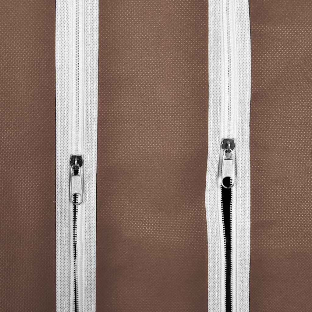 Platneni ormar s pretincima i šipkama 45 x 150 x 176 cm - smeđi, 1 - number 7.