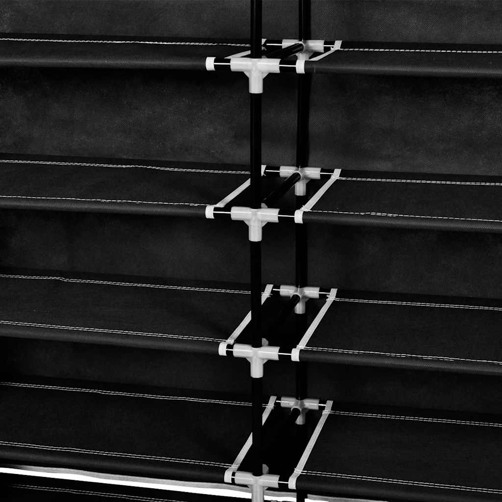 Platneni ormarić za cipele s poklopcem - crni, 115 x 28 x 110 cm, 1 - number 7.