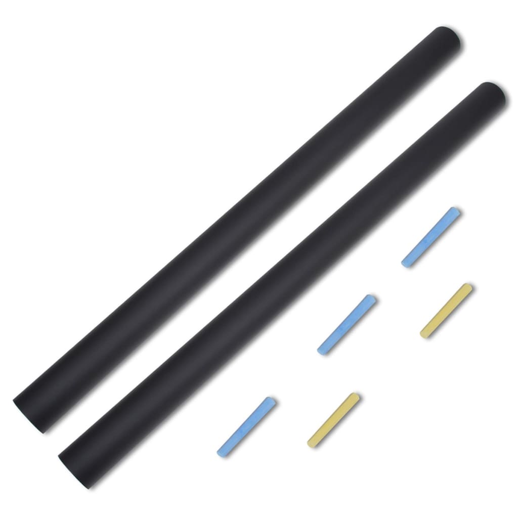 Adhesivo de pared con lámina de pizarra 0,6 x 2 m 2 rollos incl. tiza - 0,6 x 2 m - number 1.