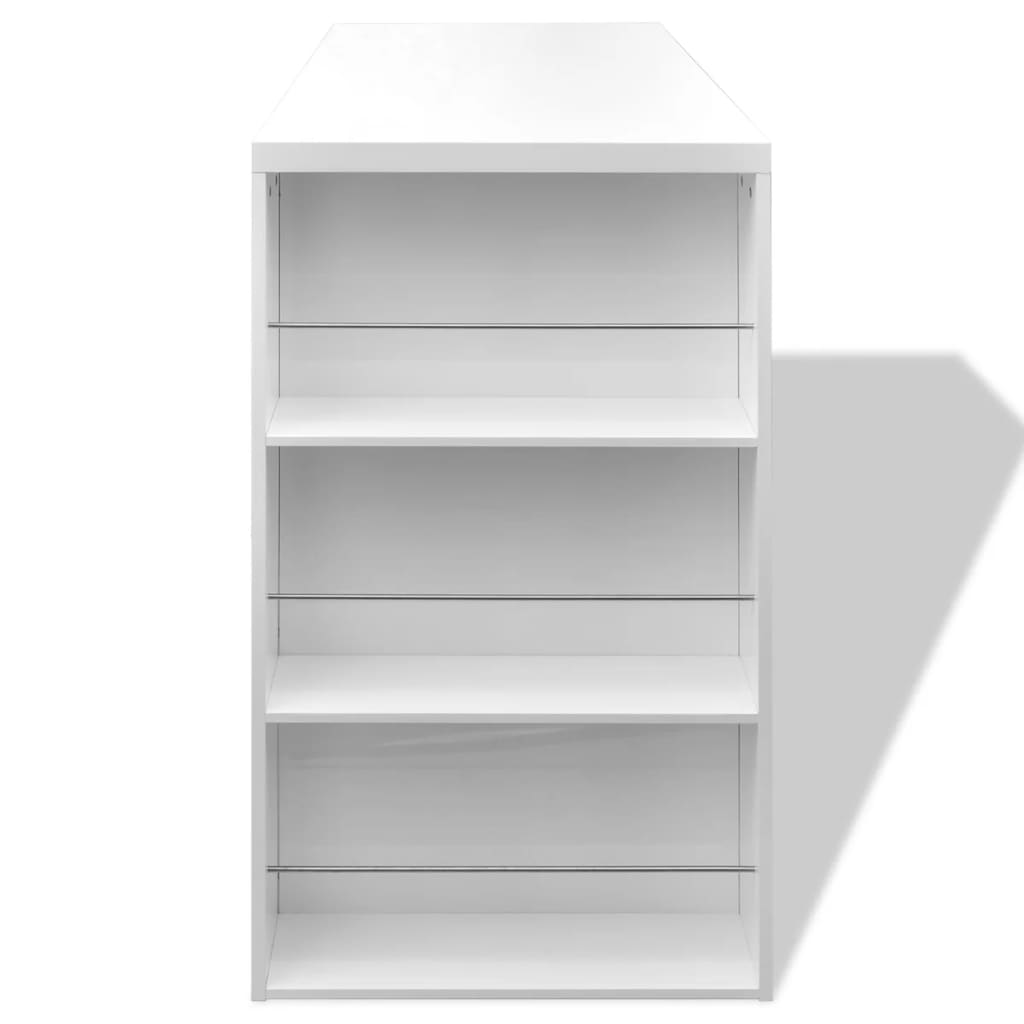 Barbord med vinreol mdf højglans hvid - number 4.