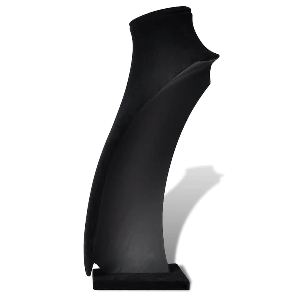 Halskædeholder buste flannel 2 stk. 23 x 11,5 x 30 cm sort - number 5.