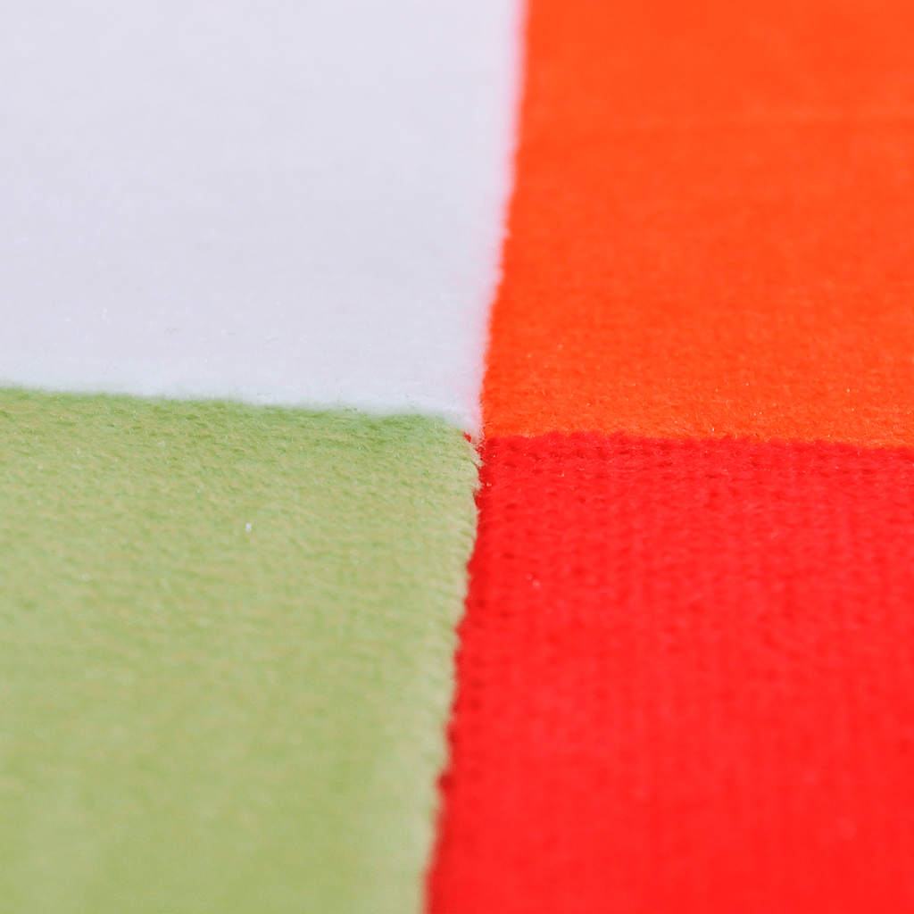 Fotel sześcienny z chromowanymi nogami tkanina z wzorem patchworkowym - number 6.