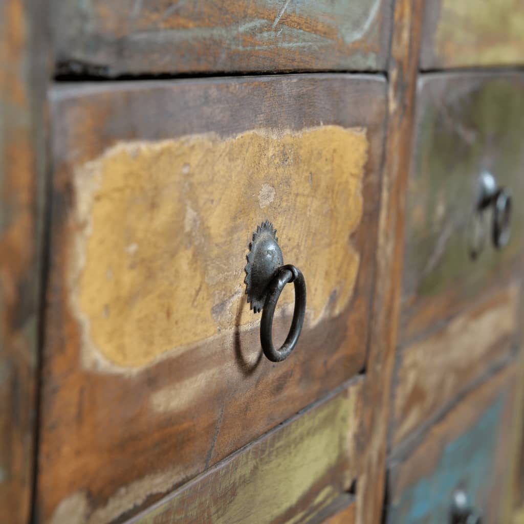 Skænk 16 skuffer antik stil genbrugstræ - number 12.