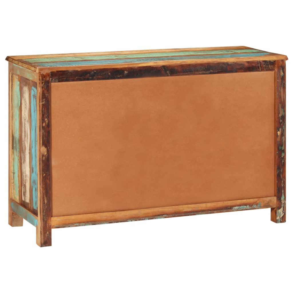 Skab med 3 skuffer og 3 låger massivt genbrugstræ vintagelook - number 3.