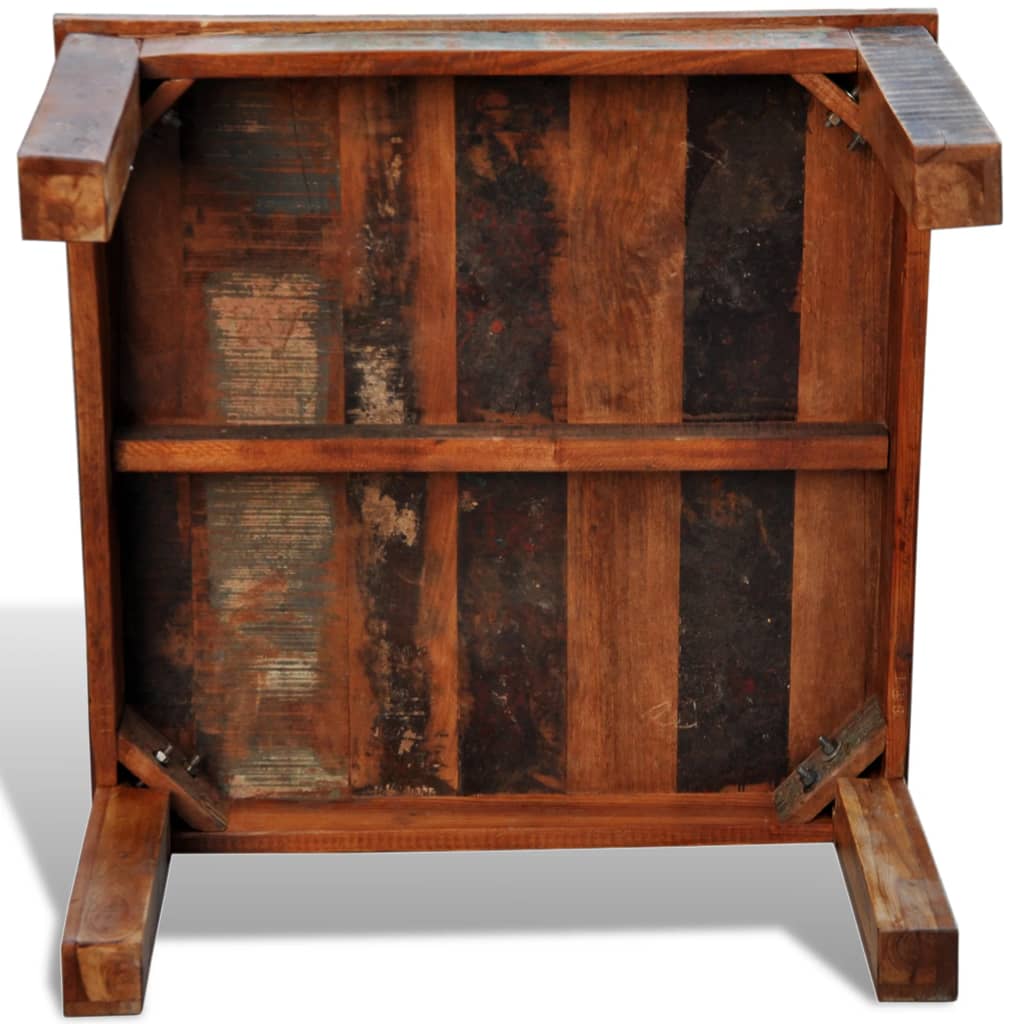 Sofabord firkantet genbrugstræ - 80 x 80 x 45 cm (l x b x h) - number 5.