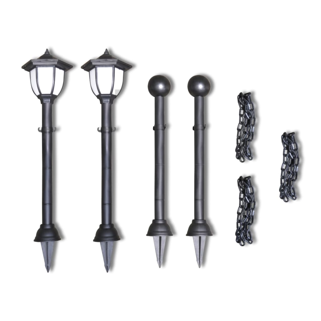 Havebelysning med kæde 2 led 2 stolper - number 4.