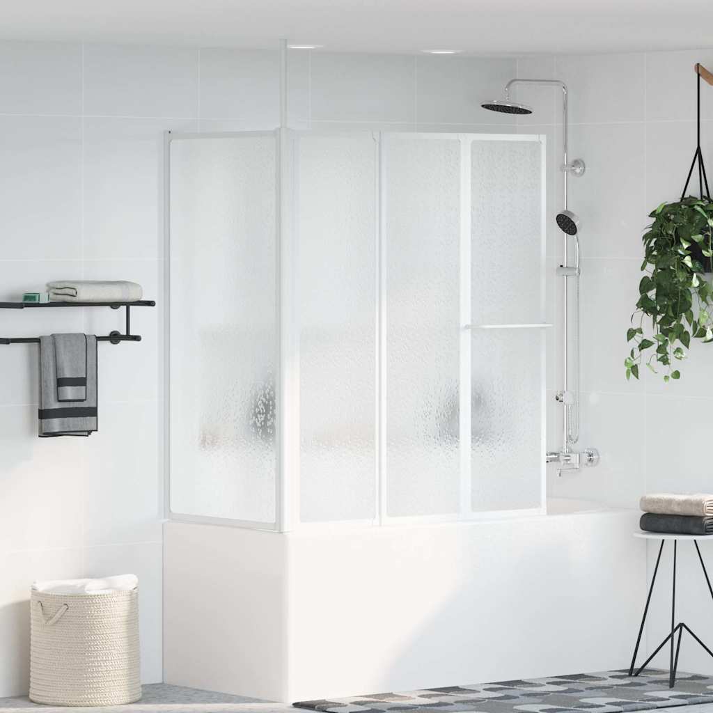 Duschvägg 70x120x137 cm l-formad 4 paneler hopfällbar - number 3.