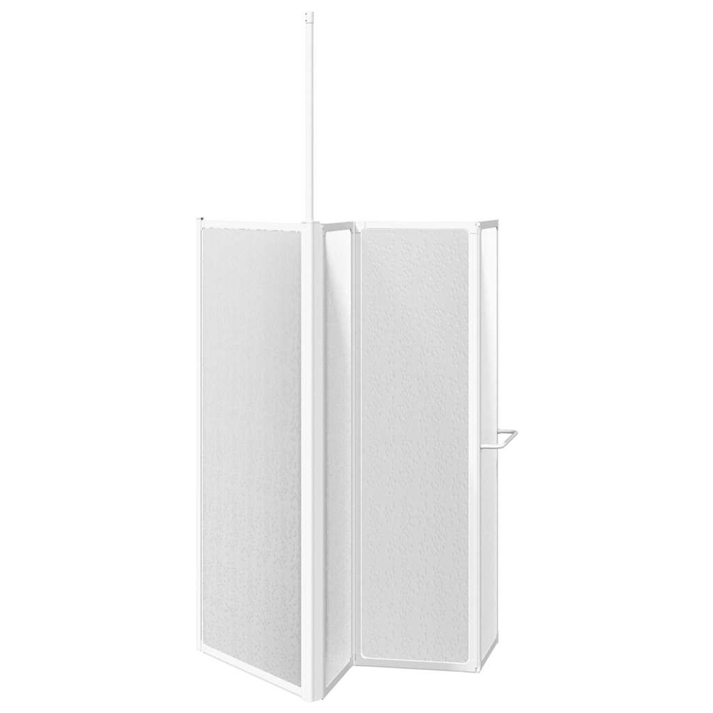 Duschvägg 70x120x137 cm l-formad 4 paneler hopfällbar - number 5.