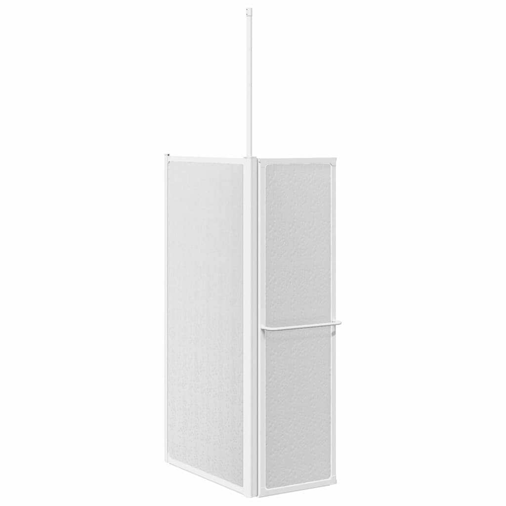 Duschvägg 70x120x137 cm l-formad 4 paneler hopfällbar - number 6.