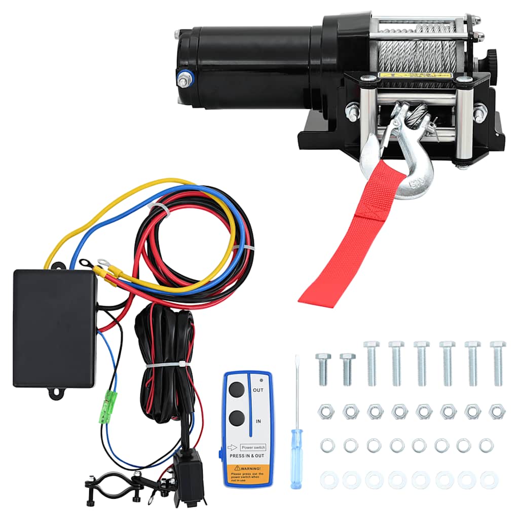 Električno vitlo 12 v 1360 kg bežični daljinski upravljač - number 1.