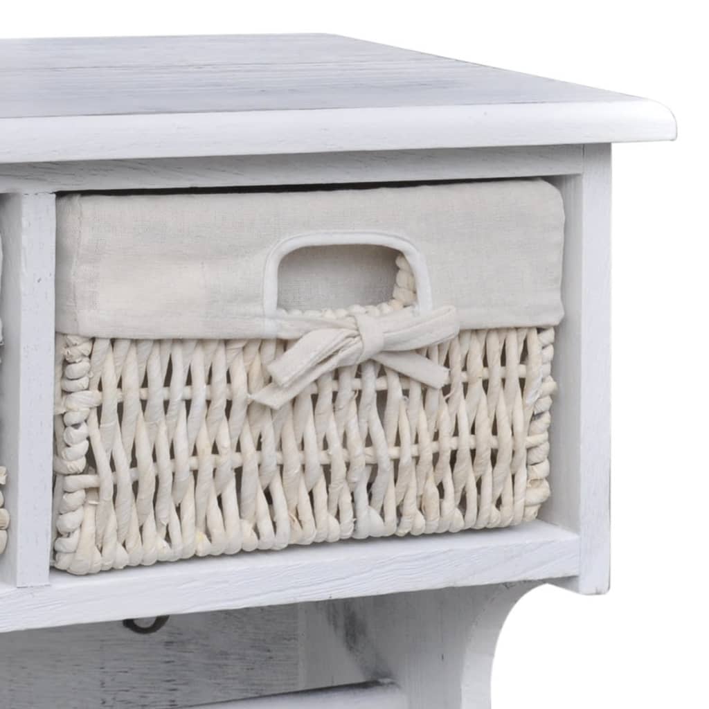 Væghylde 60x23,5x33 cm kejsertræ hvid - number 3.