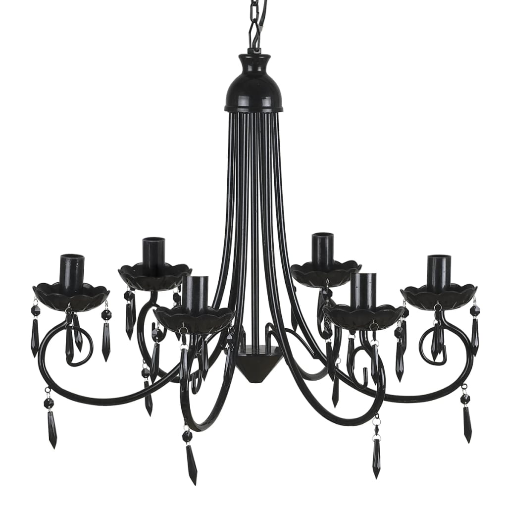 Chandelier 6 bulb sockets black - number 2.