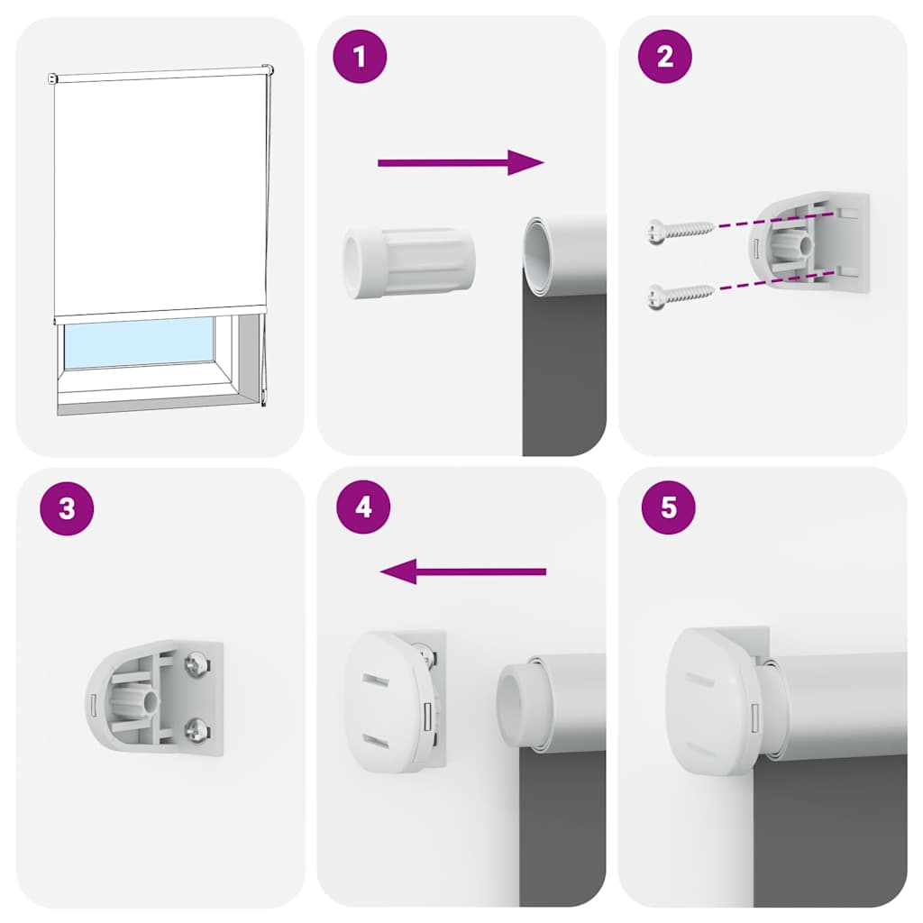 Mørklægningsrullegardin - beige, 80 x 175 cm - number 6.