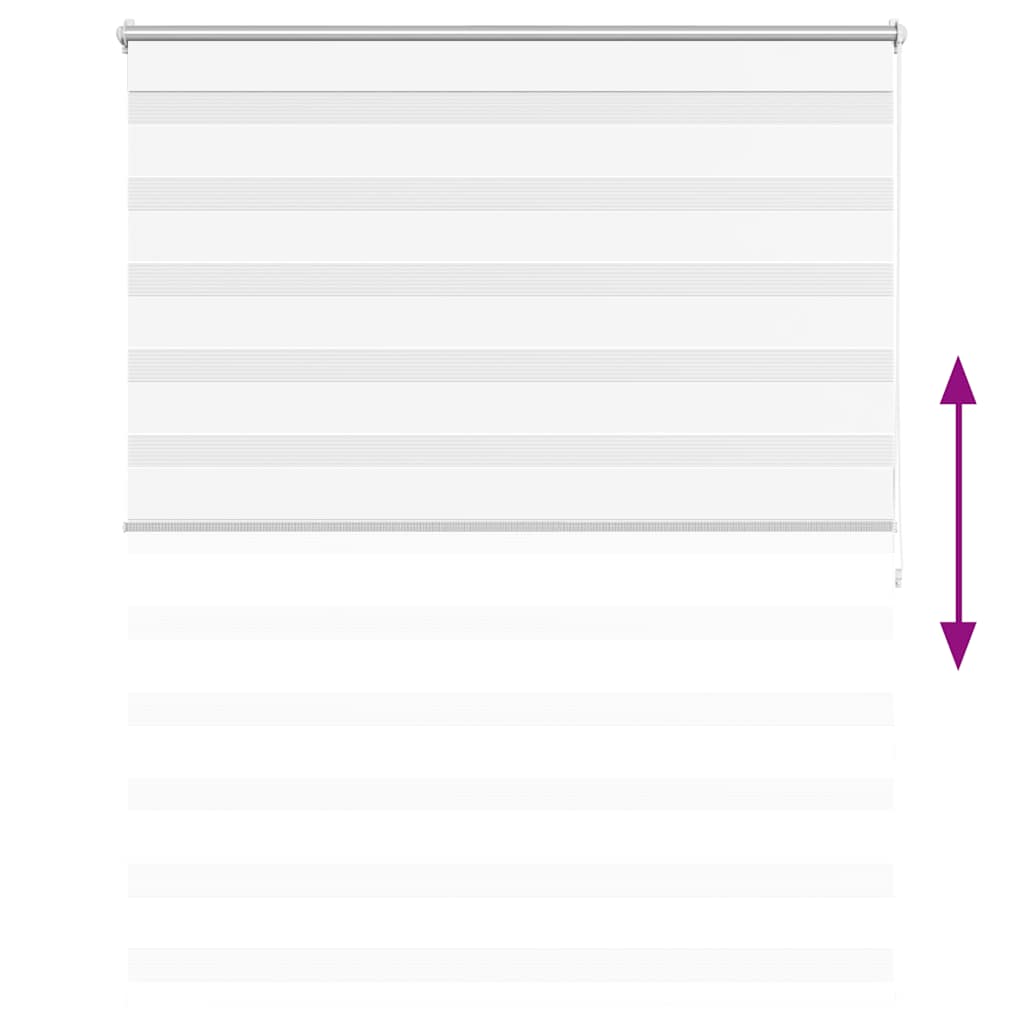 Store enrouleur au motif zèbre 140 x 175 cm blanc - number 6.