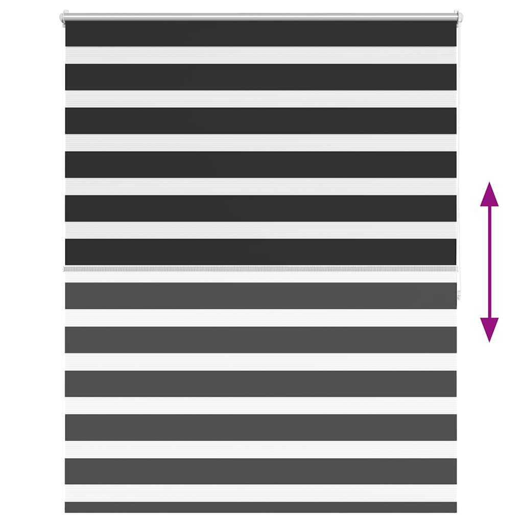 Store enrouleur au motif zèbre 120 x 175 cm noir - number 6.