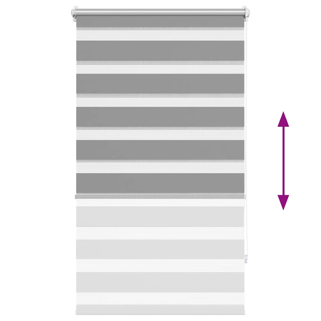 Rullegardin i zebradesign - grå, 70 x 120 cm - number 6.