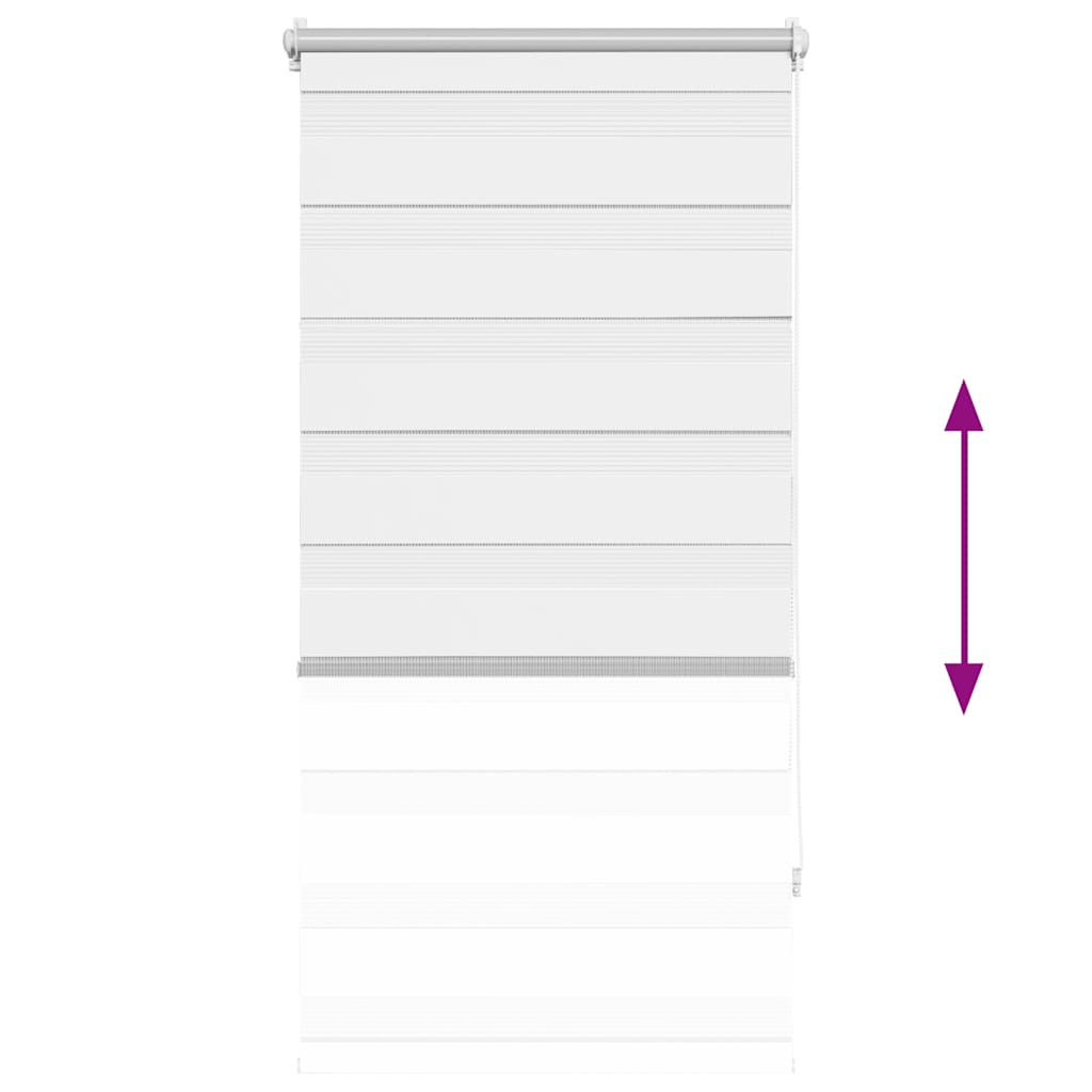 Roller blind in zebra design 80 x 150 cm white - number 6.