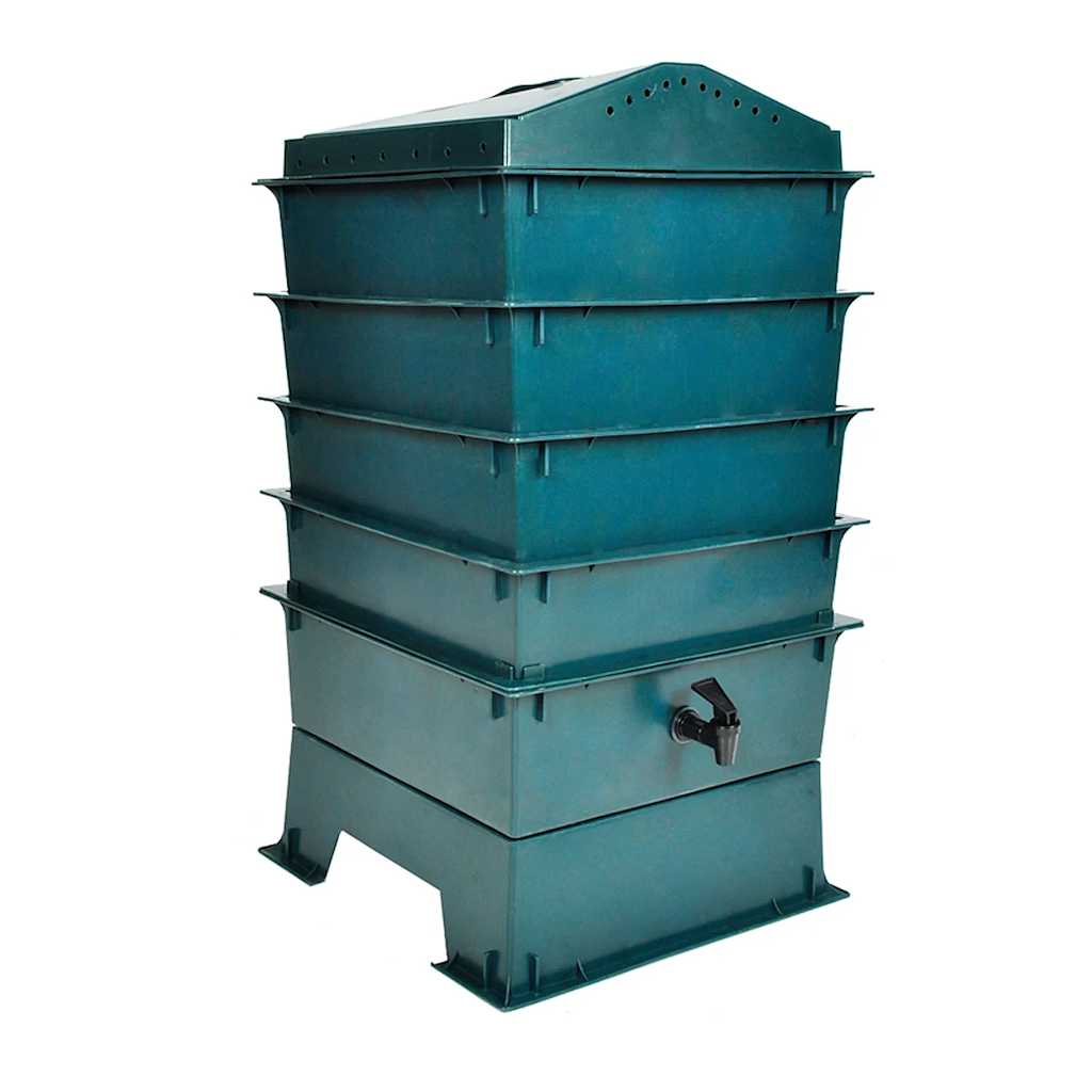 Worm factory with 4 trays 42x42x60 cm - number 1.