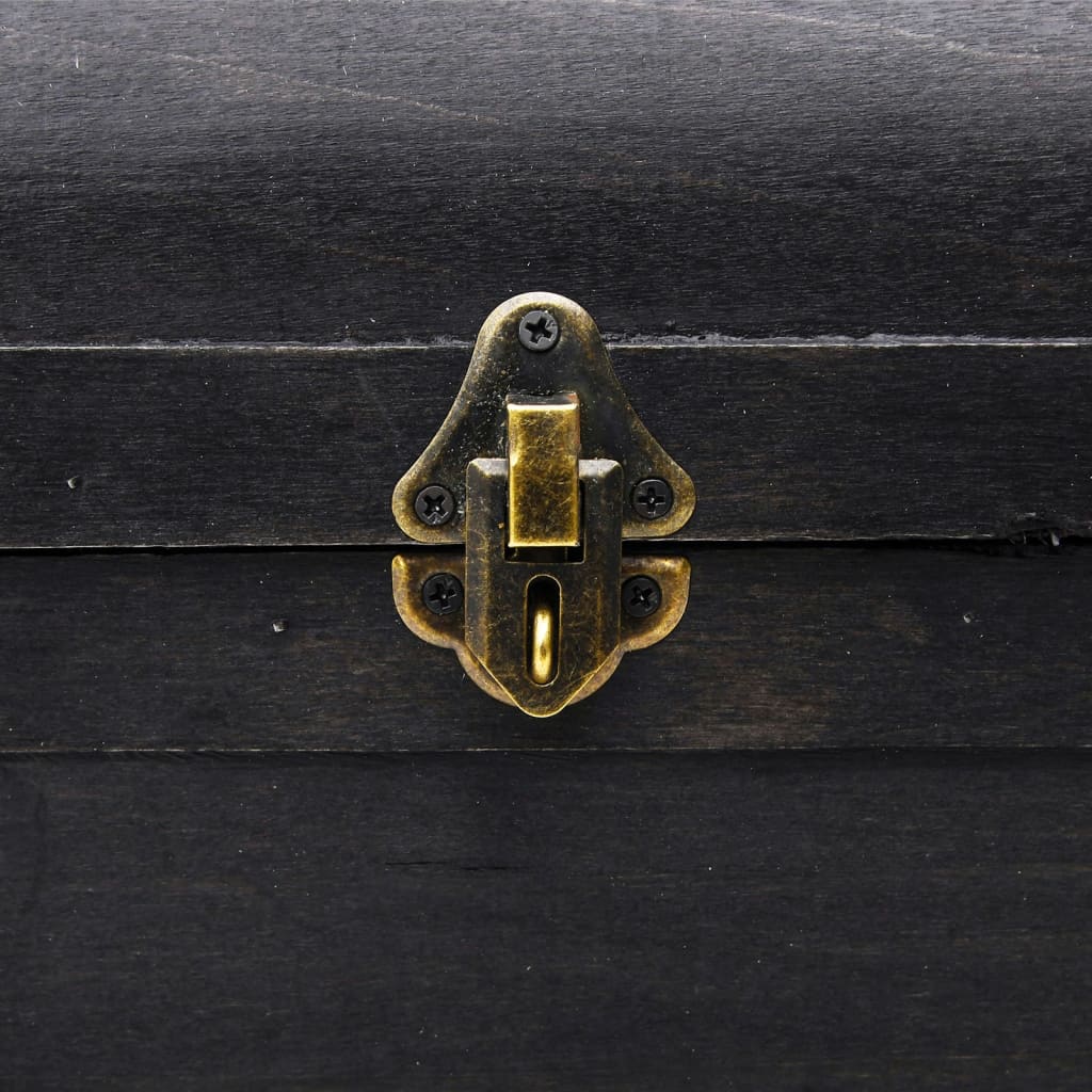 Skattekiste stor træ sort - number 9.