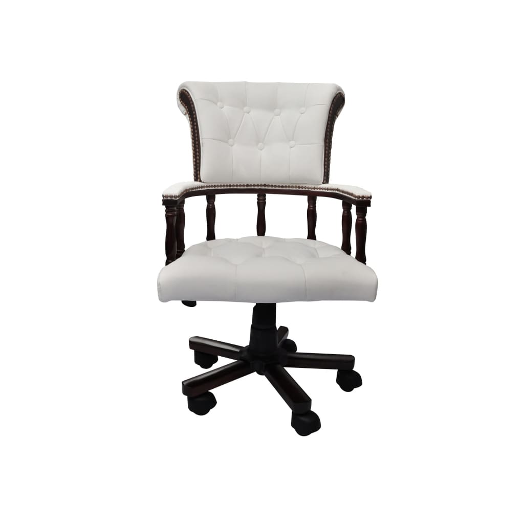 Swivel office chair - white, 1 - number 2.