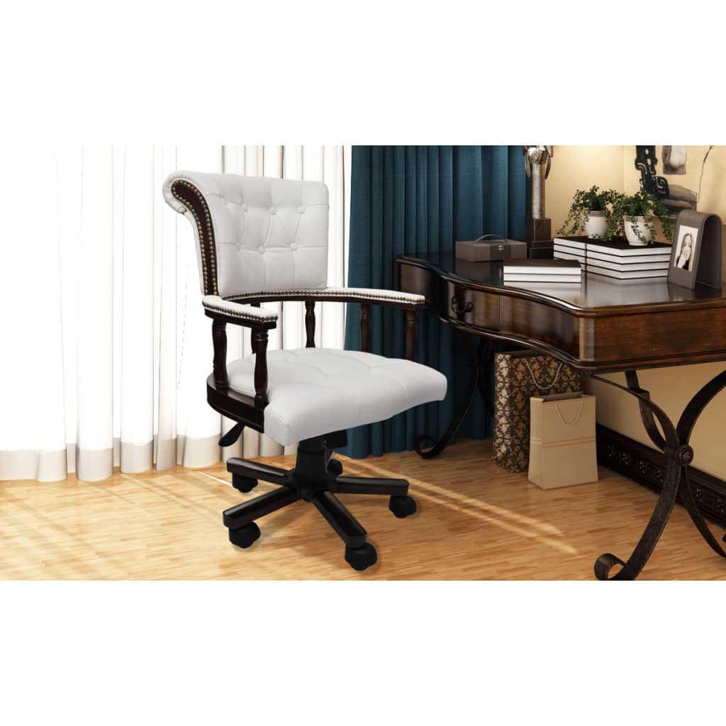 Swivel office chair - white, 1 - number 3.
