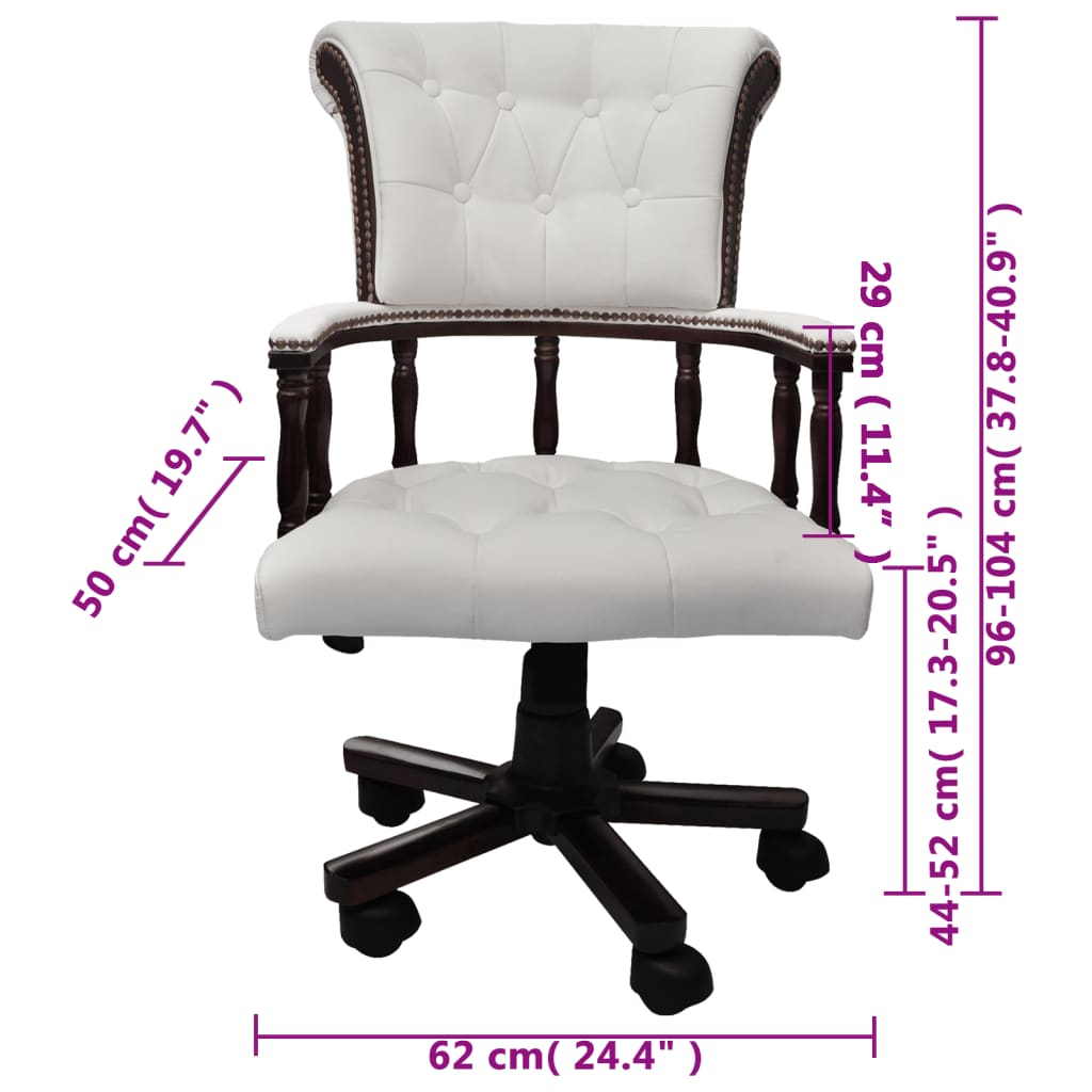 Swivel office chair - white, 1 - number 7.