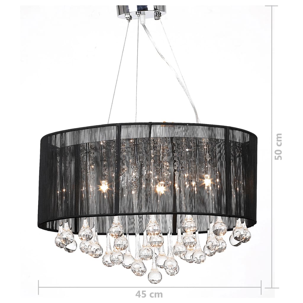 Chandelier with 85 crystals black - number 4.