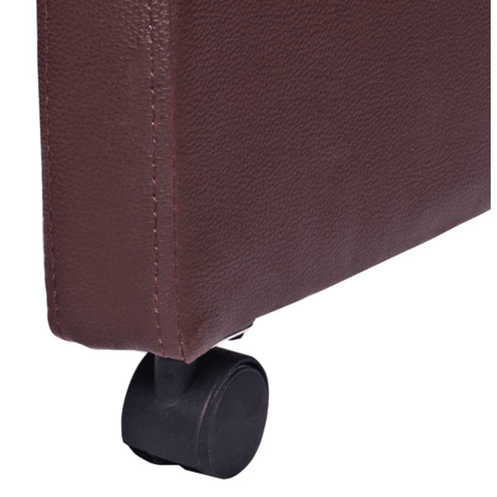 Krzesła do jadalni 2 szt. eko skóra brązowe - number 6.