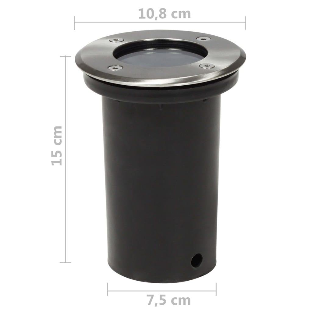 Outdoor ground light 3 pieces round - number 8.