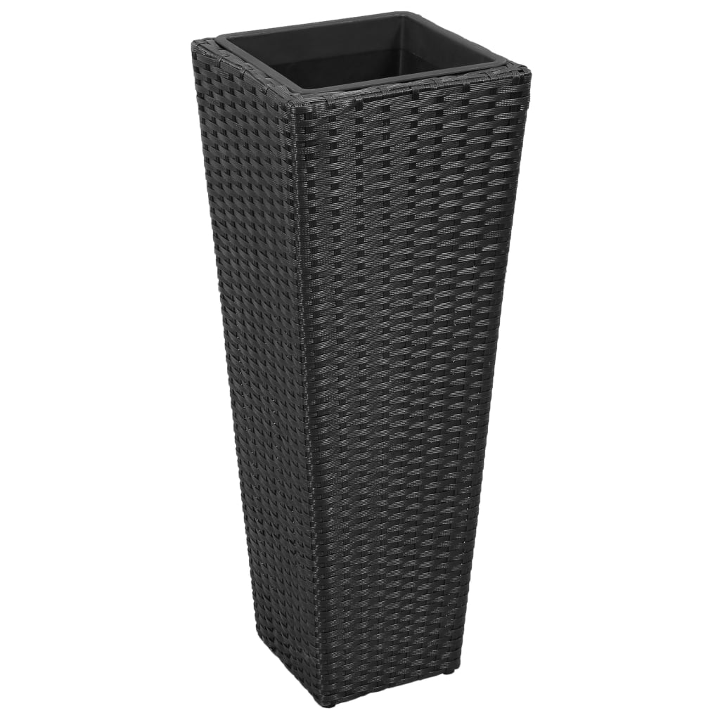 Plant pots pc. polyrattan - black, 3 - number 4.