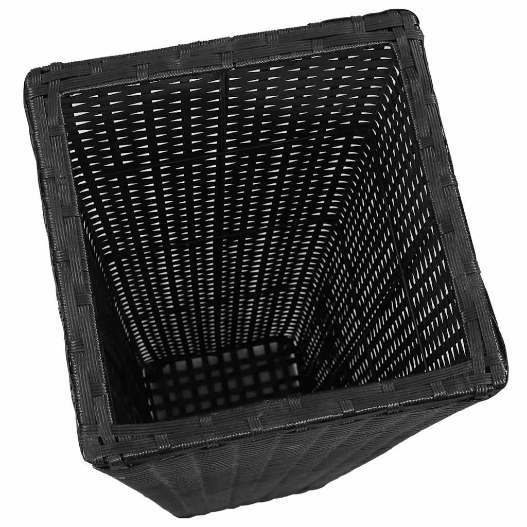 Plant pots pc. polyrattan - black, 3 - number 5.
