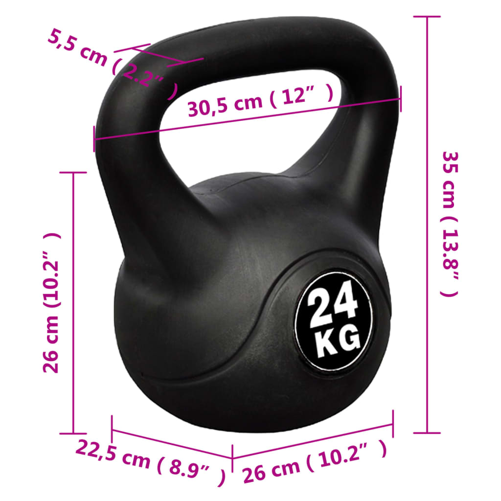 Kettlebell plast hus 24 kg - number 4.