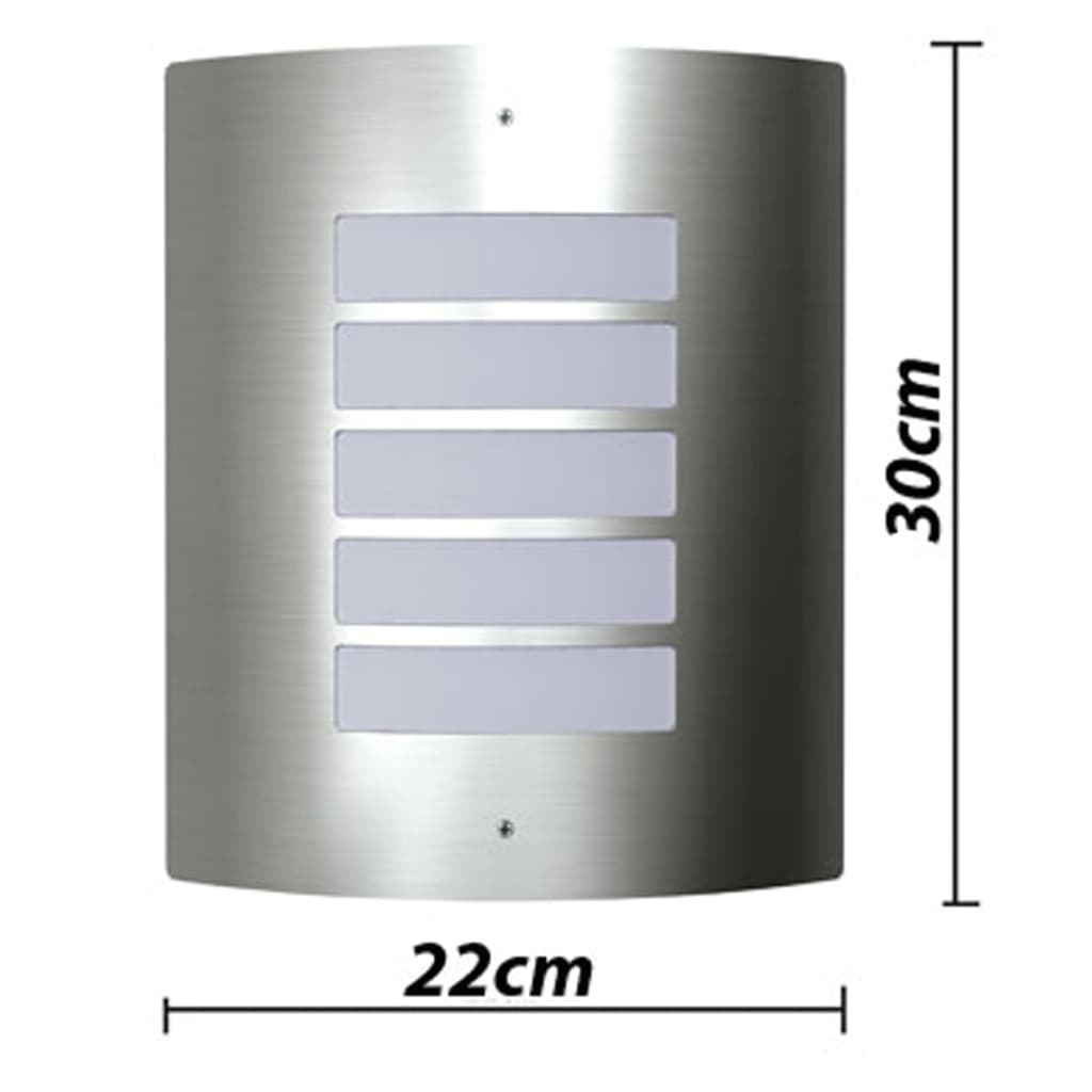 Lampe murale étanche en acier inoxydable 2 pcs. 60 w. - number 8.