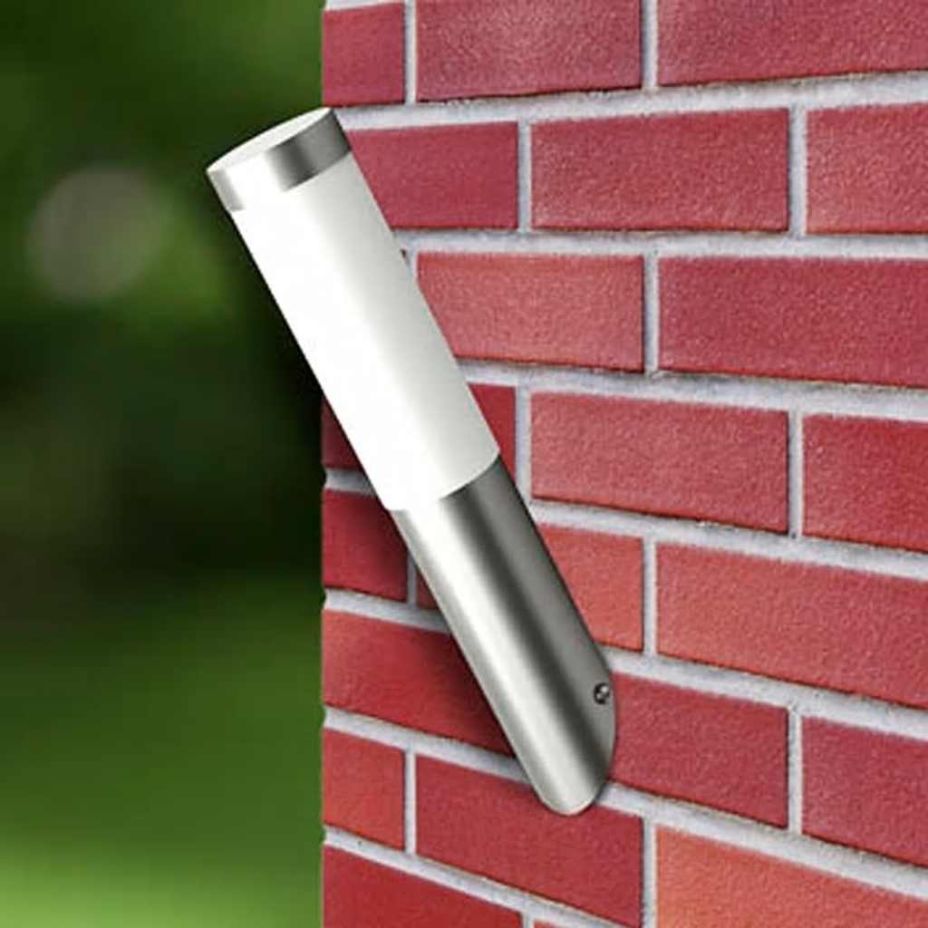 Outdoor wall lamps 2 pcs. stainless steel - number 3.