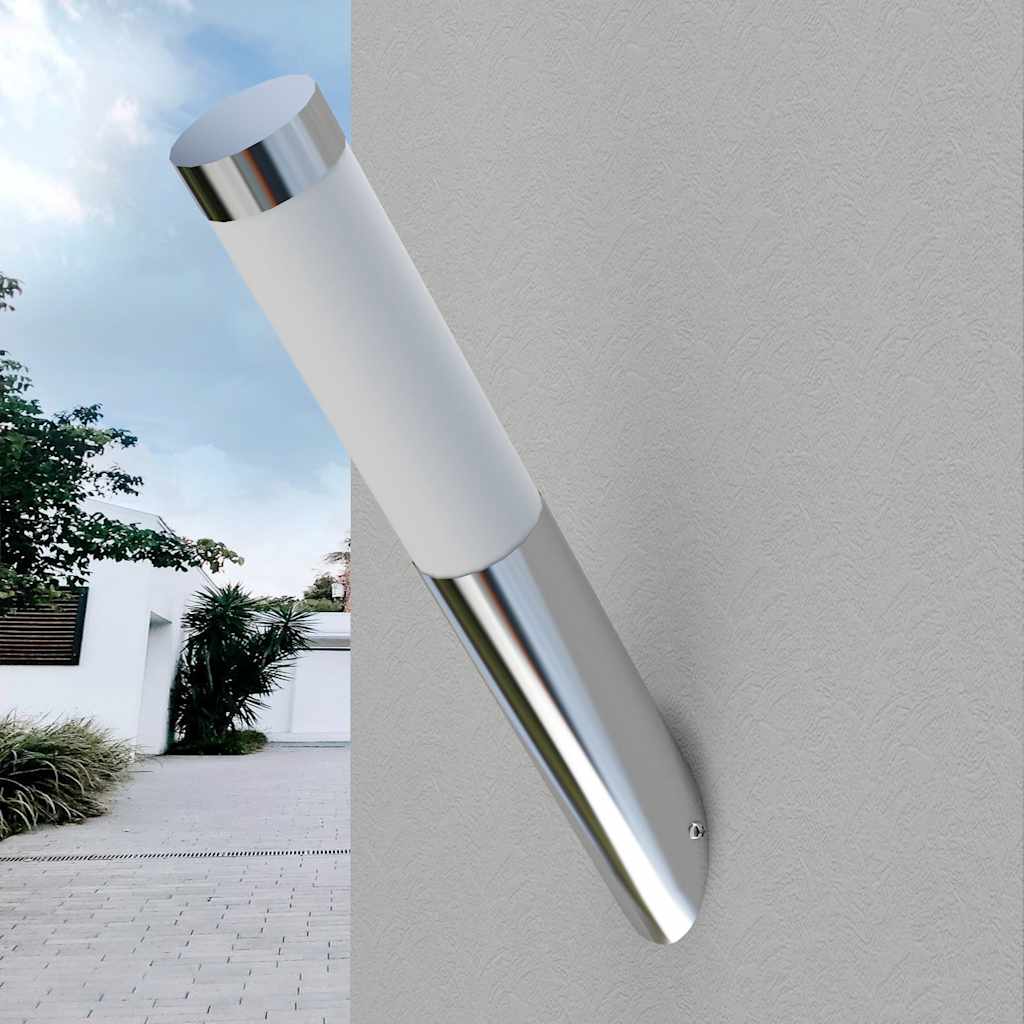 Outdoor wall lamps 2 pcs. stainless steel - number 4.
