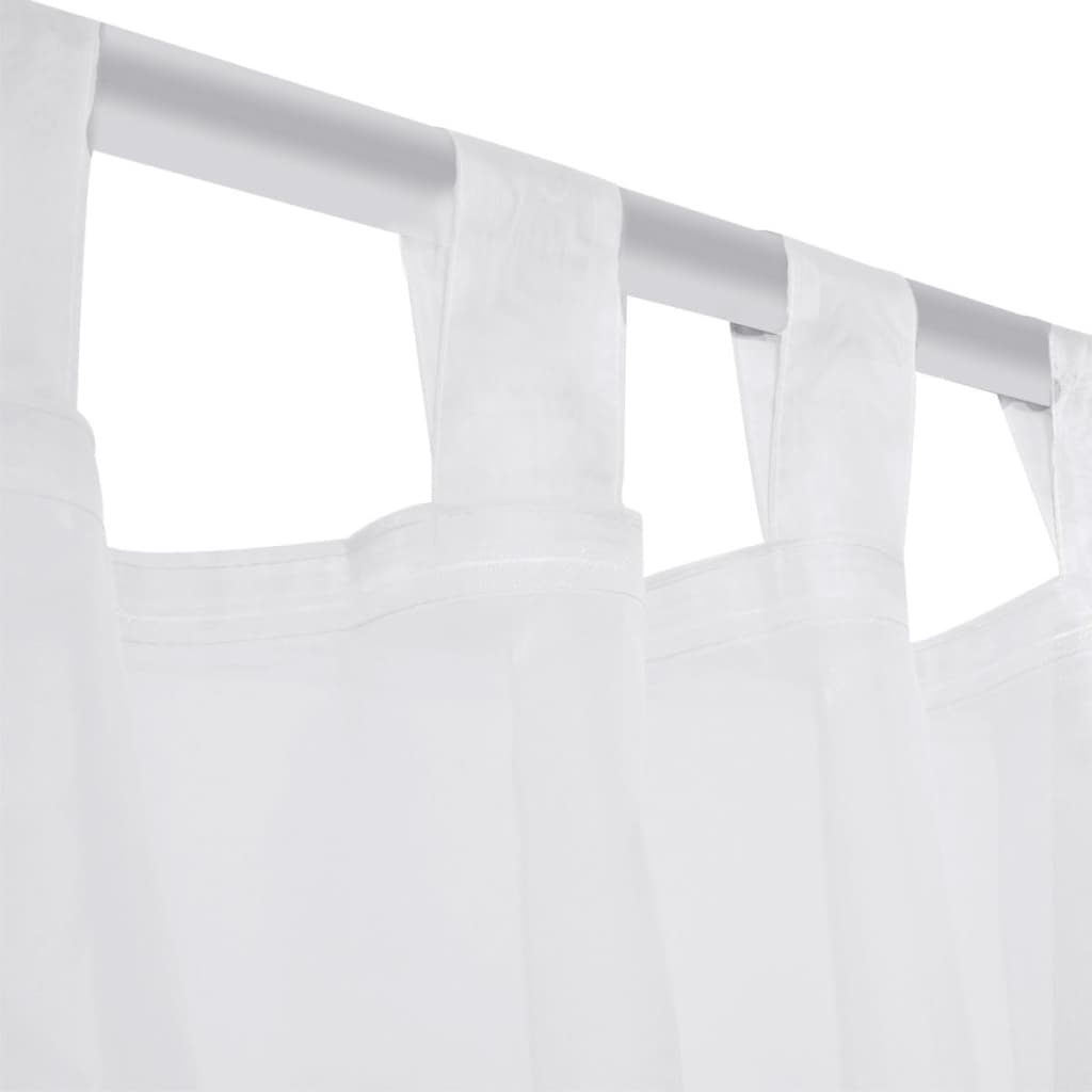 White curtain in thin fabric 140 x 225 cm, pcs - white, 140 x 225 cm, 2 - number 2.
