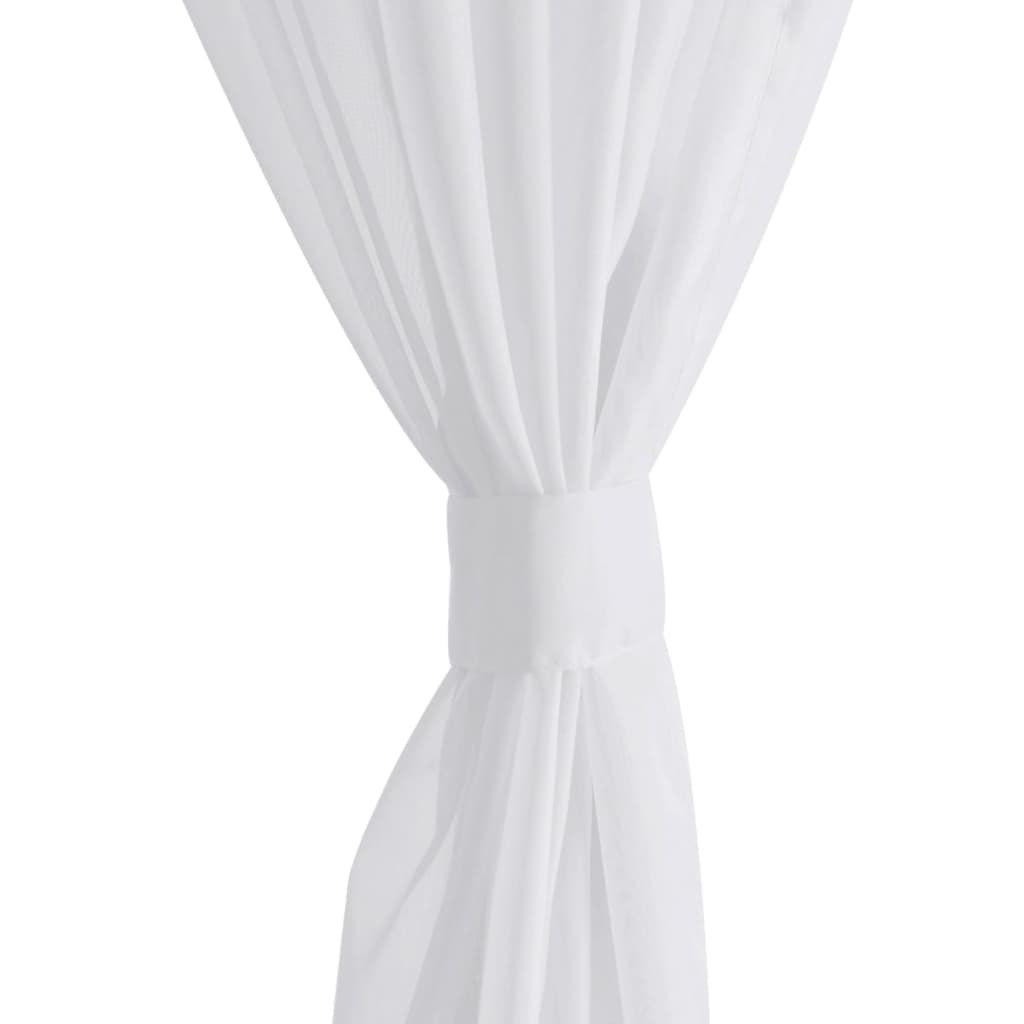 White curtain in thin fabric 140 x 225 cm, pcs - white, 140 x 225 cm, 2 - number 5.