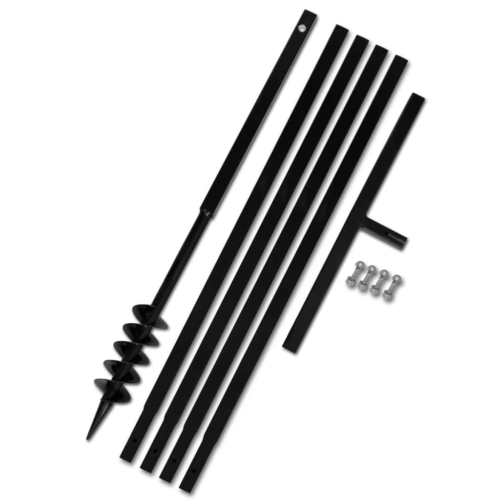 Jordbor med håndtag på med forlængerrør 5 m stål - 80 mm, med 5 m rør - number 1.