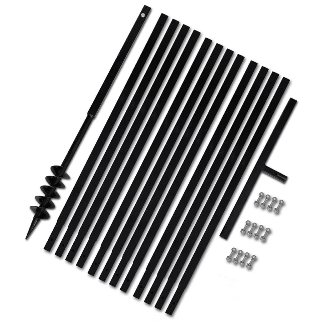 Pælebor med håndtag, 80 mm, med forlængerrør, 13 m, stål - 80 mm, med 13 m rør - number 1.