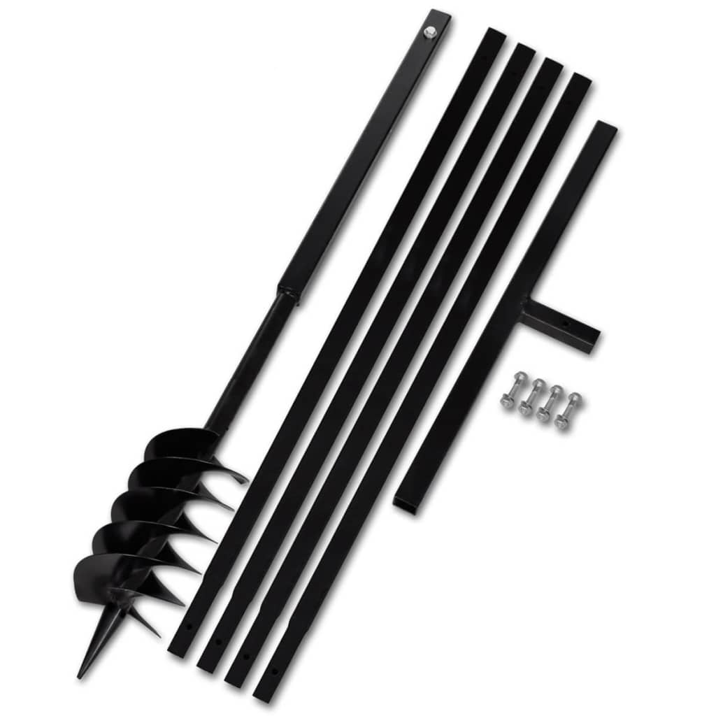 Jordbor med håndtag 120 mm m. forlænger 5 m stål - number 1.