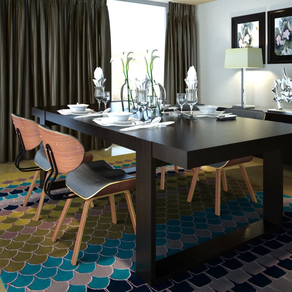 Spisebordsstole 4 stk. bøjet træ og kunstlæder - number 1.